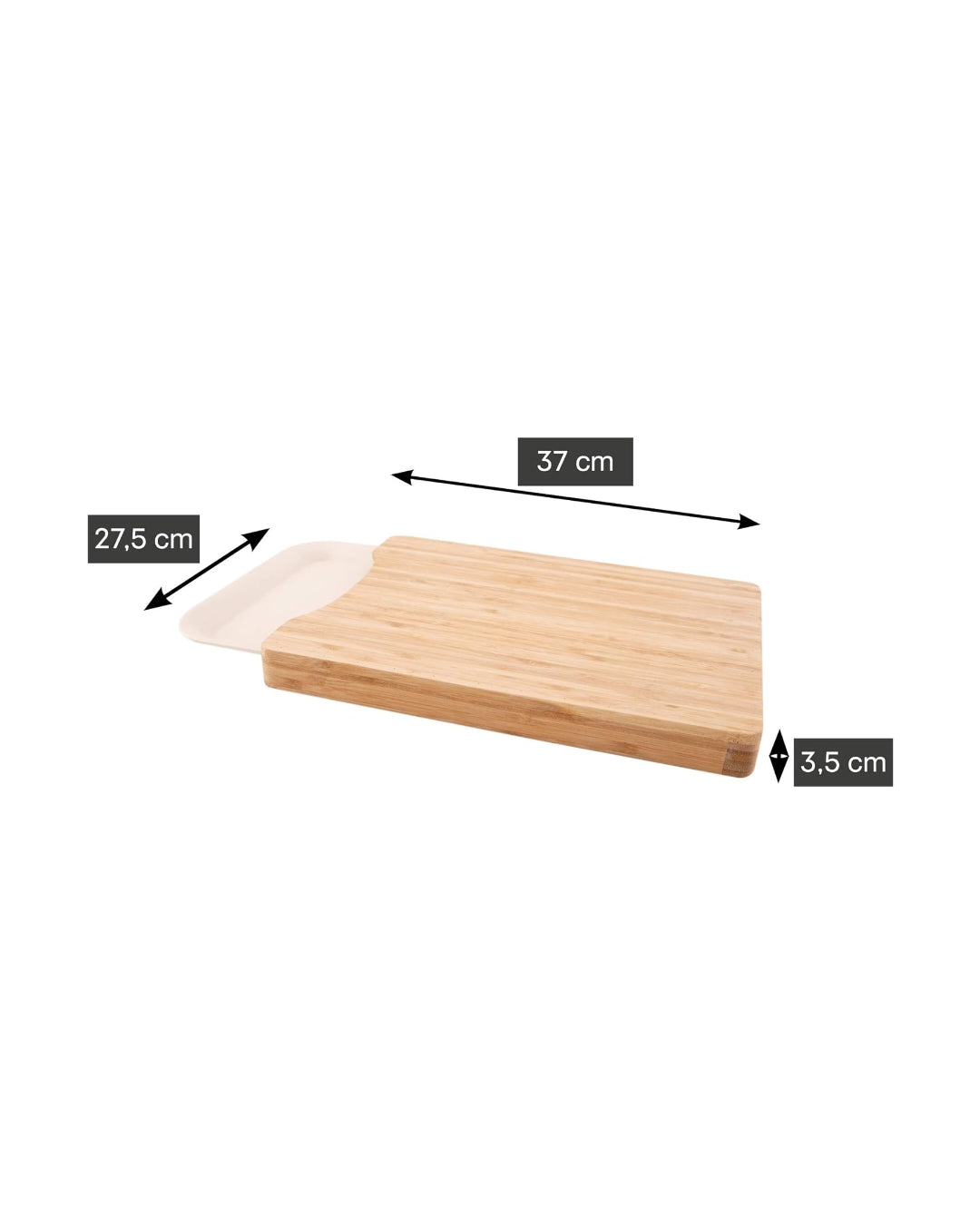 Point-Virgule Bamboo Chopping Board with Tray