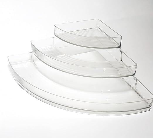 Acrylic 3-Tier Corner Shelf Organiser