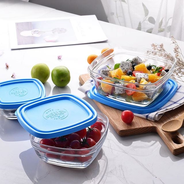 Set of 5 pcs Duralex Glass Freshbox Square