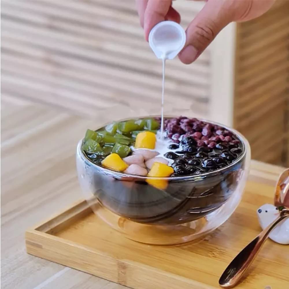 Set of 2 Double-Walled Glass Soup Bowls