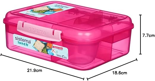 Sistema bento lunch with yoghurt pot 1.65L