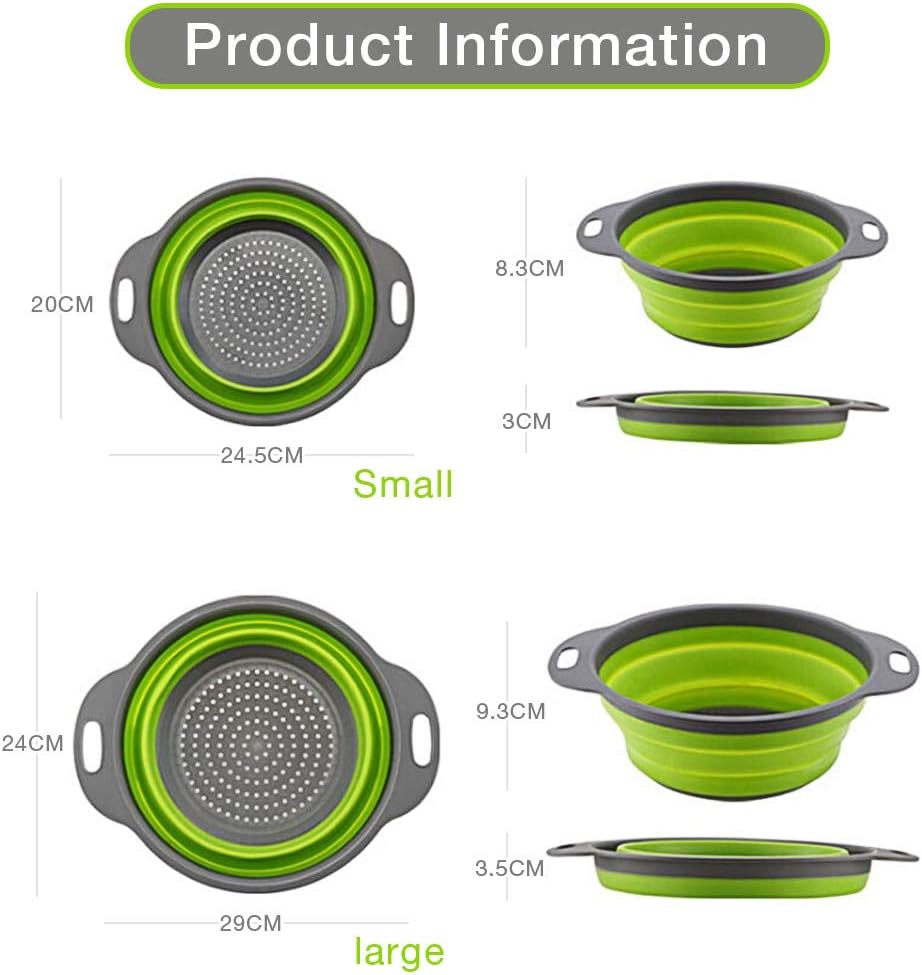 Collapsible Colander Set of 2 Baskets