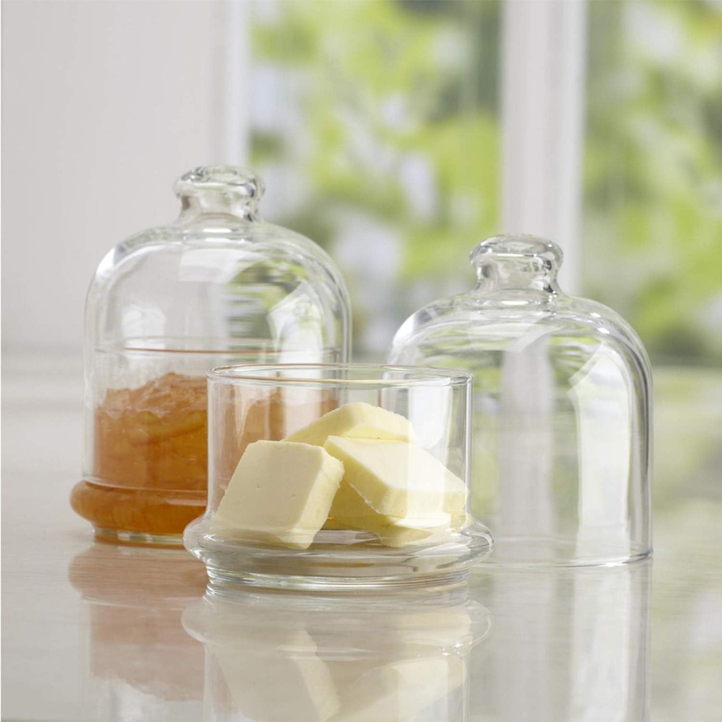 Transparent Glass Candy Box with Lid