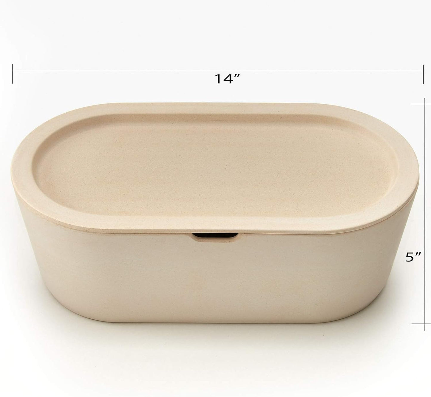 Point Virgule Bamboo Fiber Bread Box