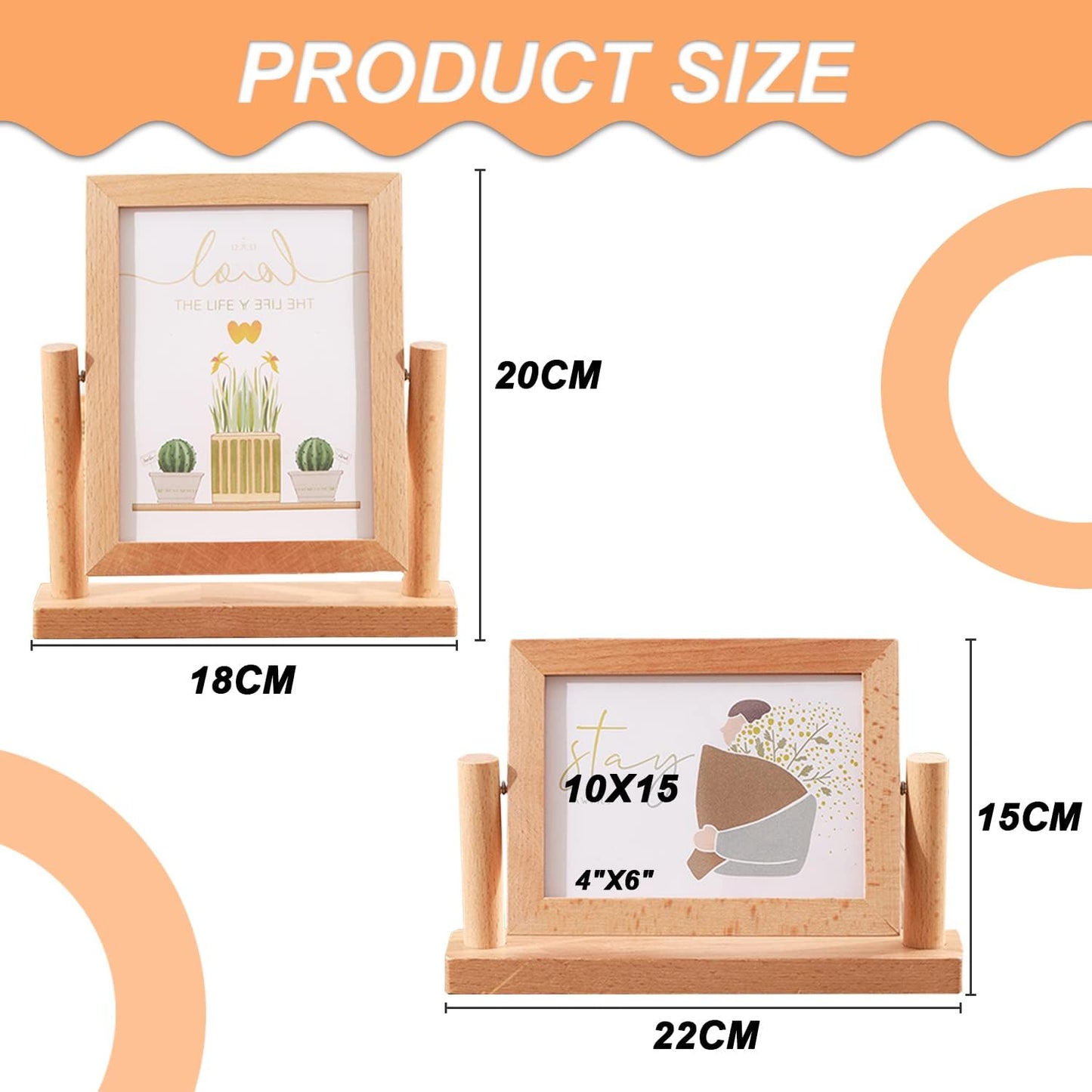 Double-Sided Wood Frame