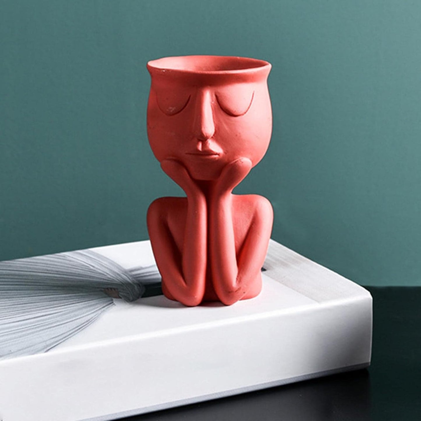 Resin Red Vase