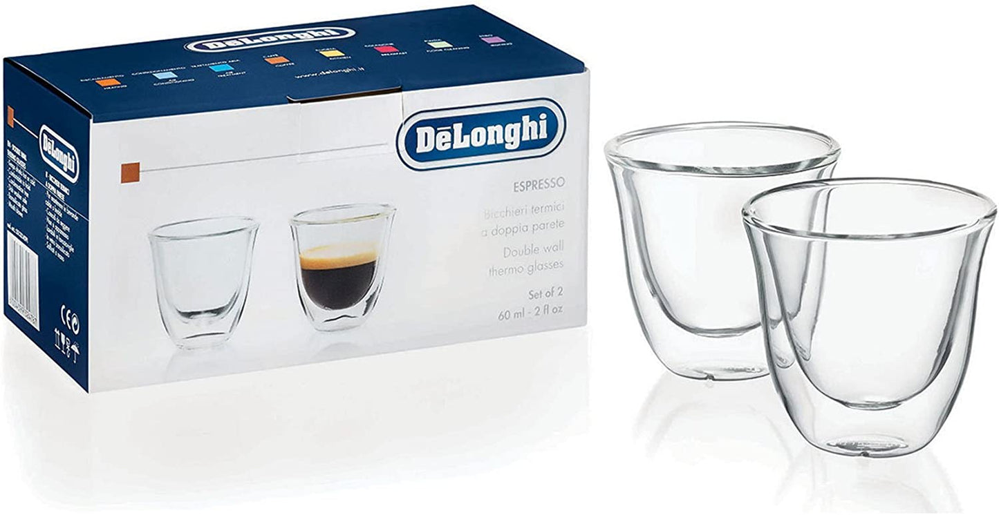 DeLonghi Double Walled Thermo Espresso Glasses Set of 2