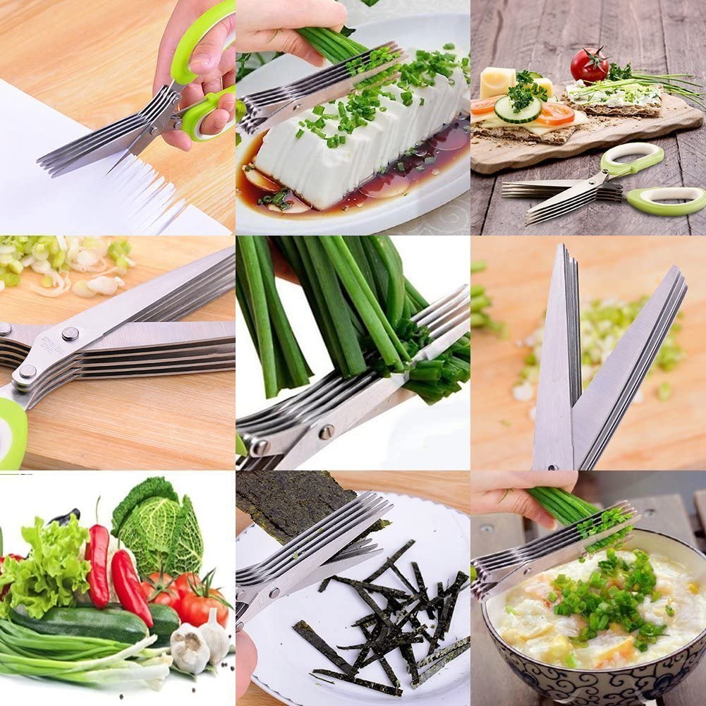 Multipurpose Kitchen Shears with 5 Stainless Steel Blades