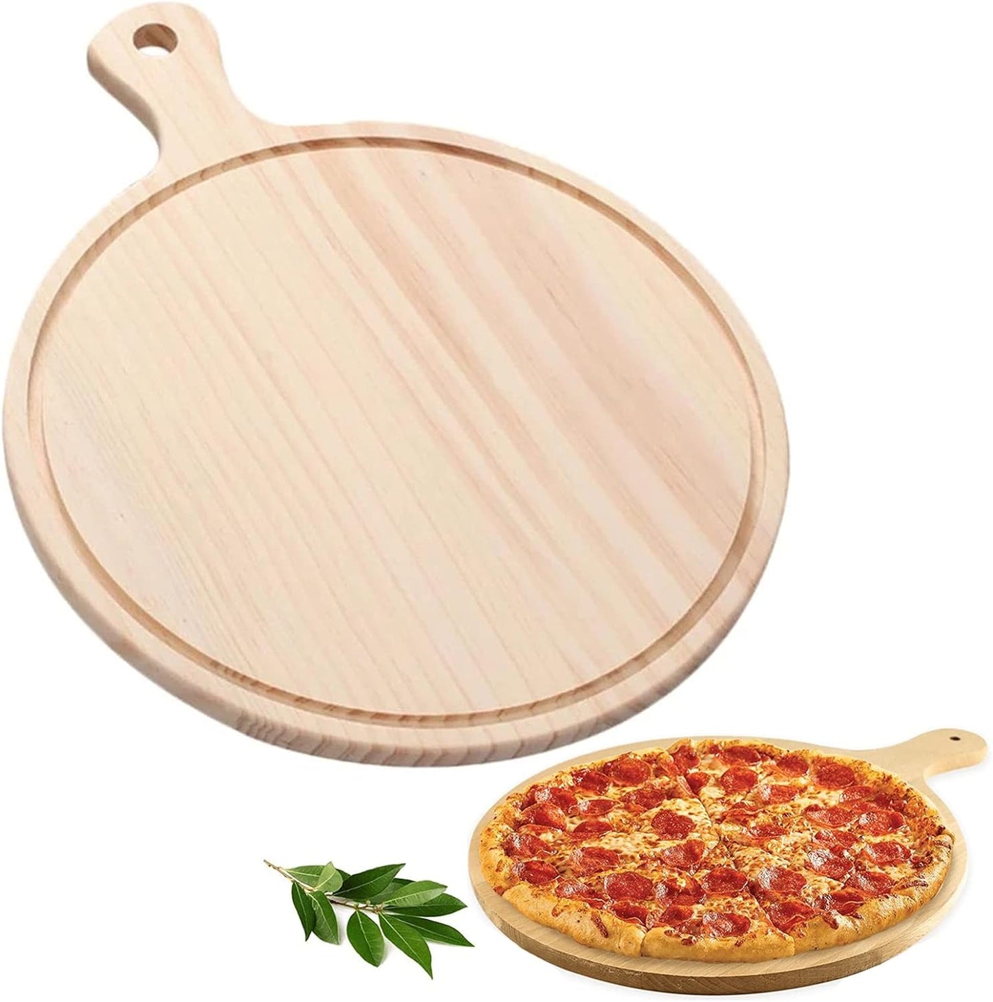 Wooden Pizza Plate with Handle