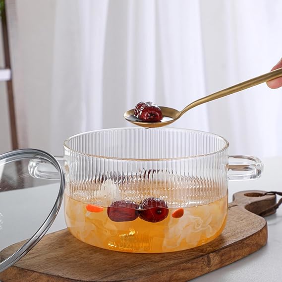 Teddy Bear Figured Glass Pot with Lid