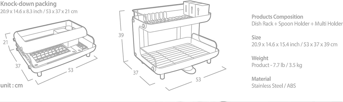 Naturnic 2 Level Dish Rack
