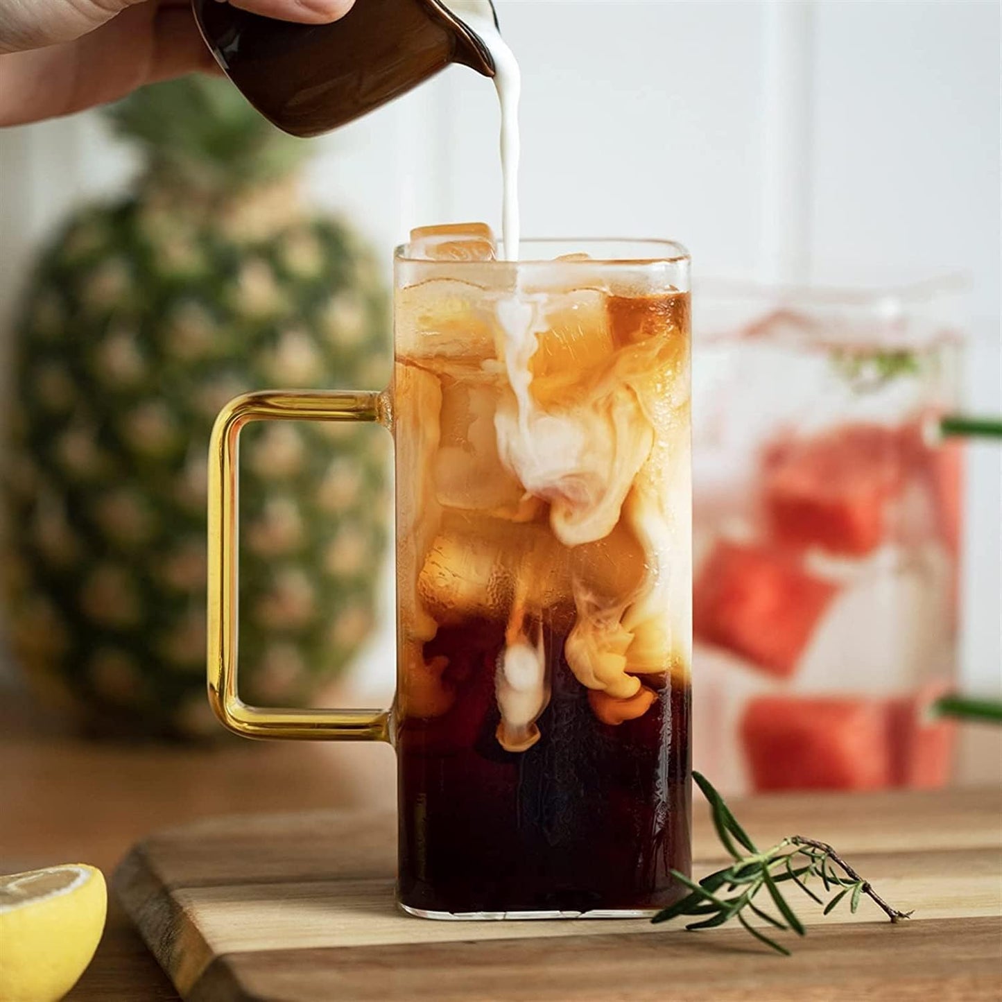 Set of 6 Square Glass Mug
