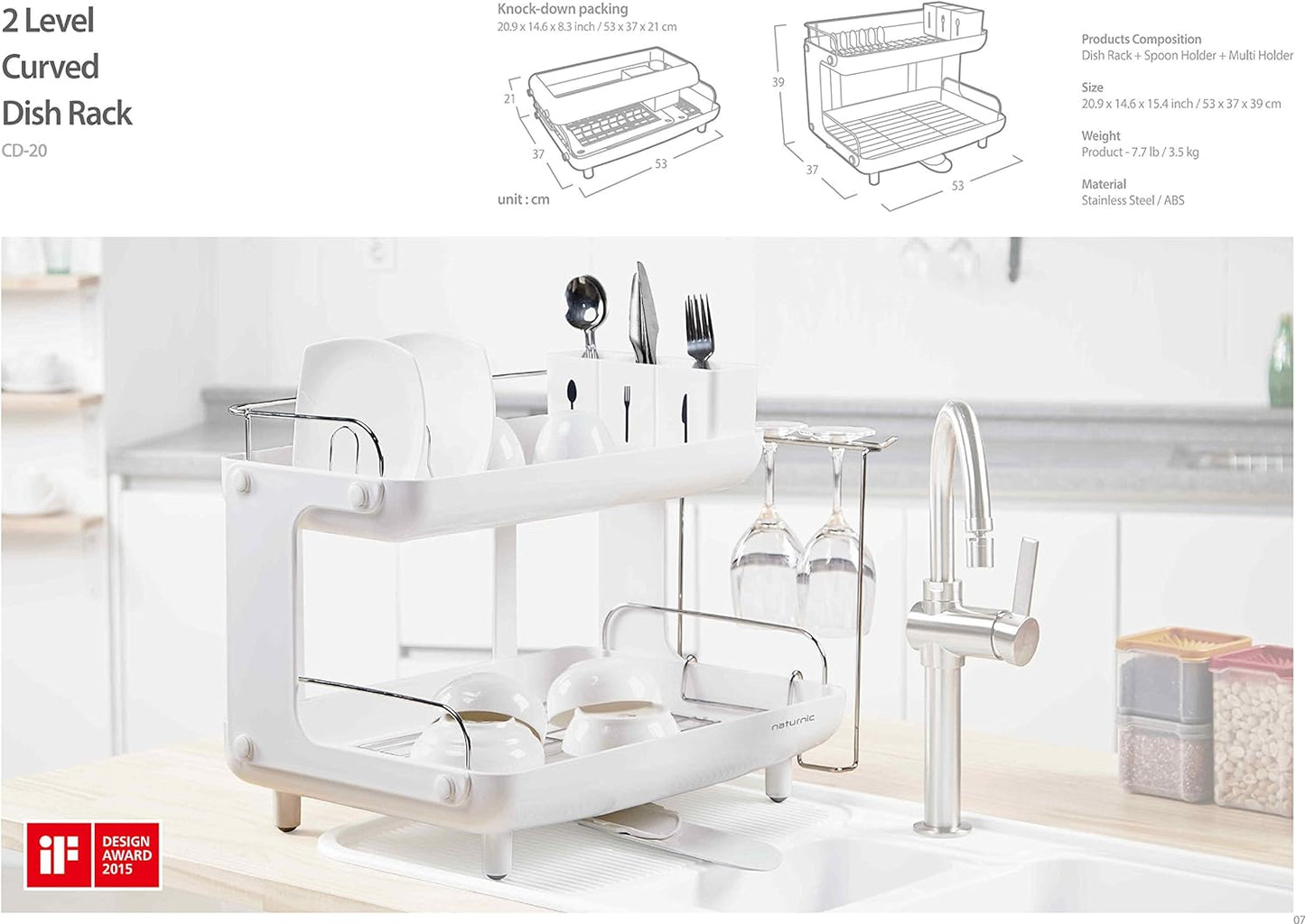 Naturnic 2 Level Dish Rack