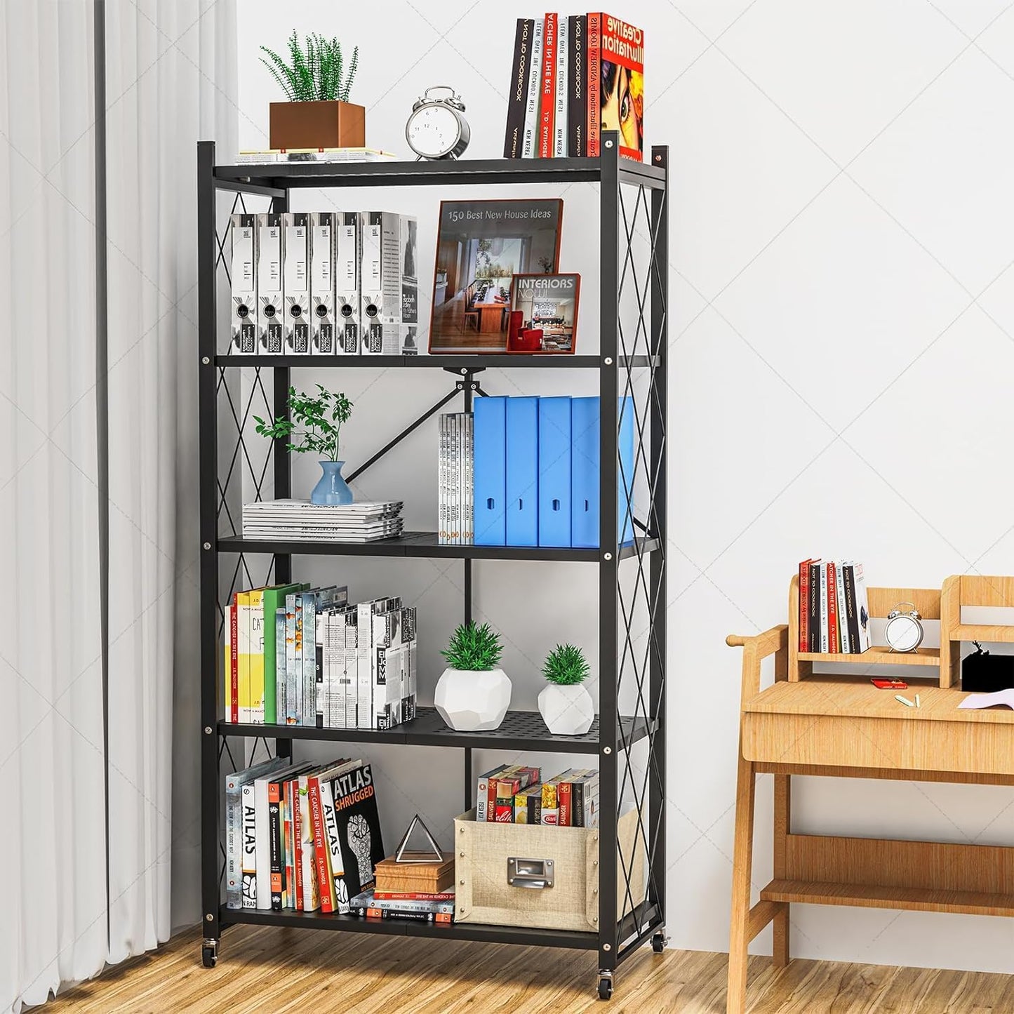 5-Tier Foldable Metal Rack