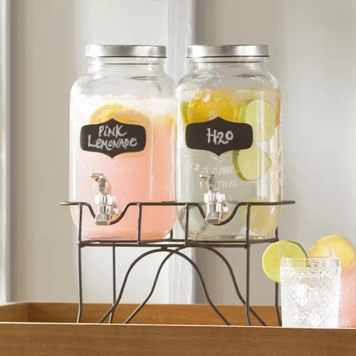 Double Beverage Dispenser with Stand