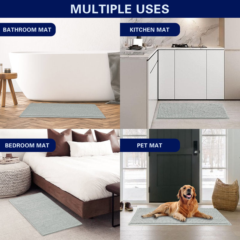 Microfiber Chenille Anti Slip Mat