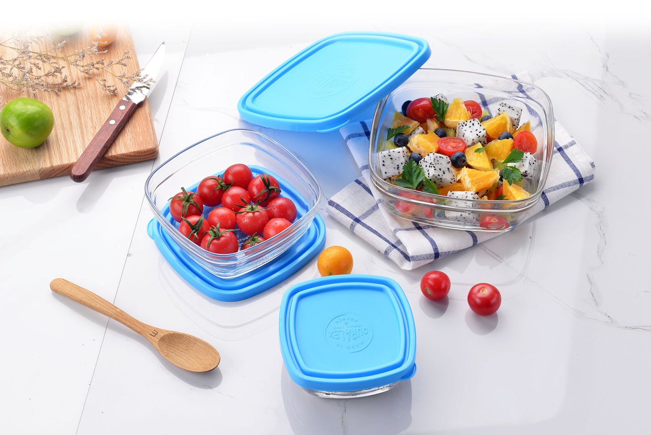 Set of 5 pcs Duralex Glass Freshbox Square