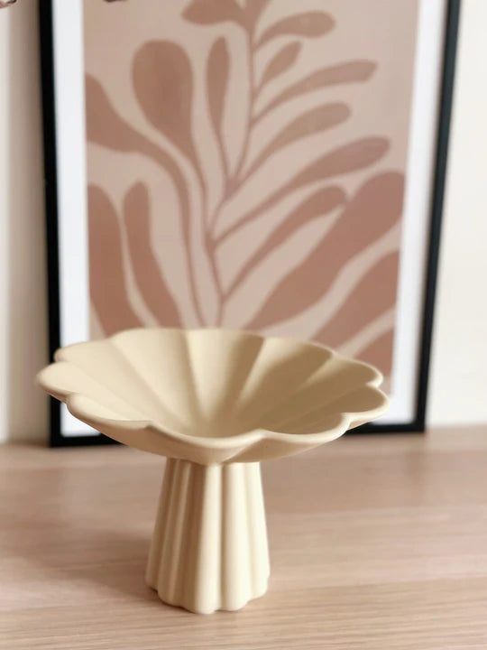 Khaki High Feet Decorative Tray
