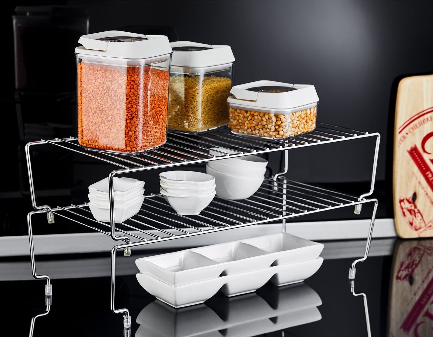 Kitchen Cabinet Shelf Organizer