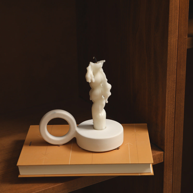Ring Handled Candle Holder