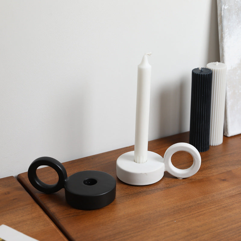 Ring Handled Candle Holder