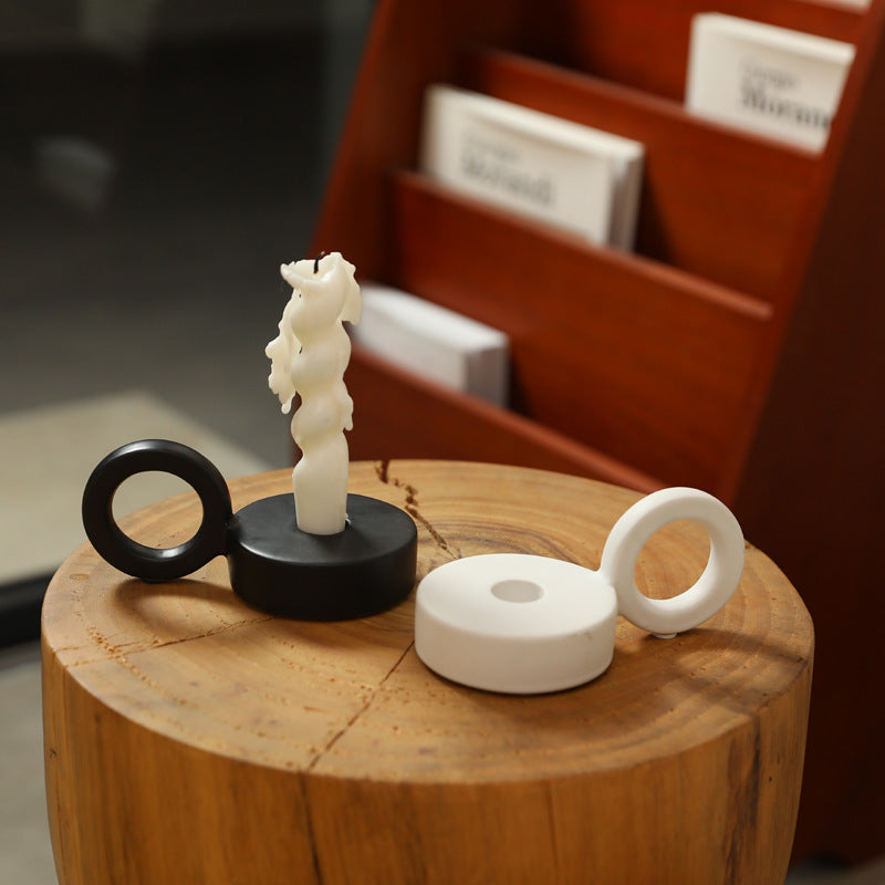 Ring Handled Candle Holder
