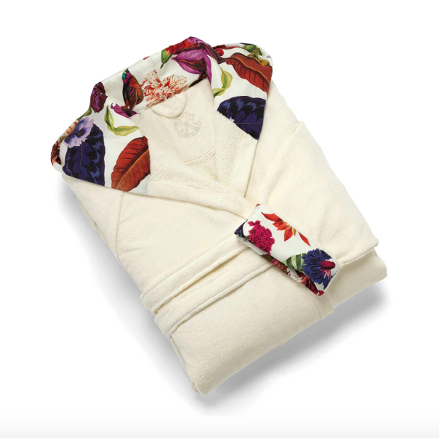 Hooded Bathrobe - Jardin Tropical Vanilla
