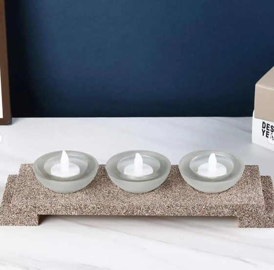 LED Candle with Tray