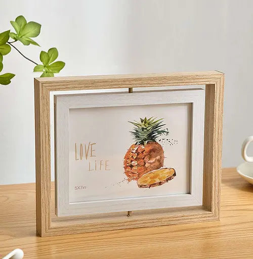 Double-Sided Rotating Design Photo Frame