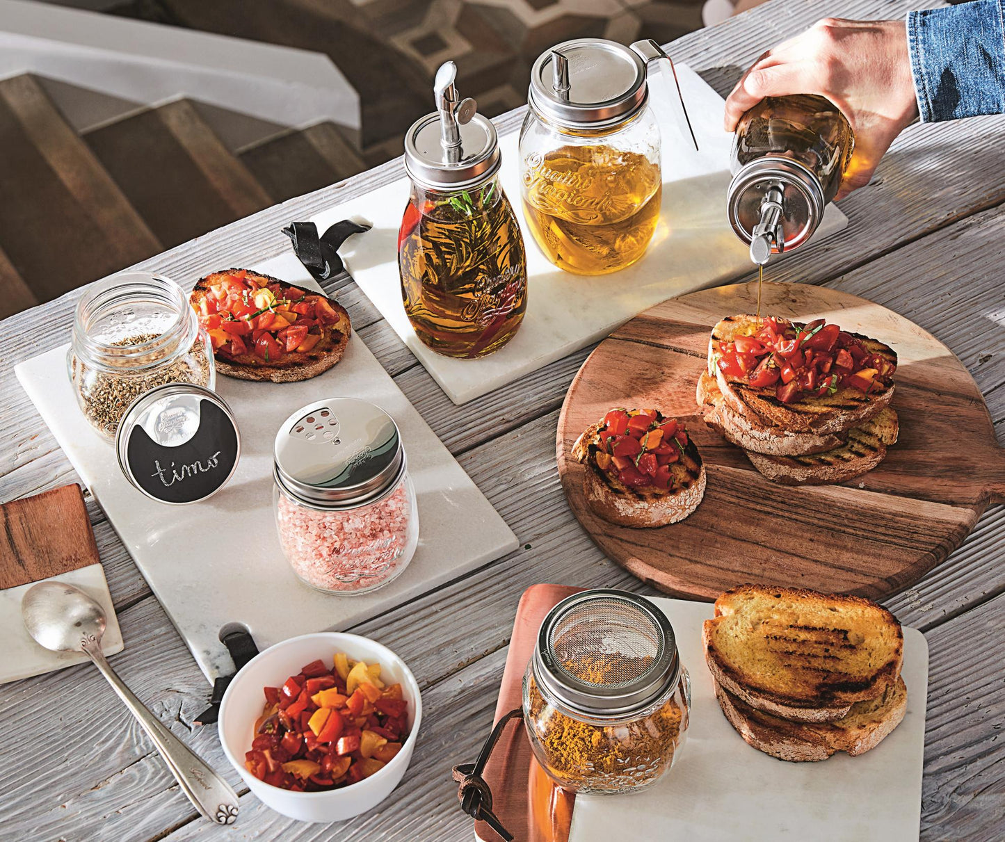 6 Bormioli Rocco Jars