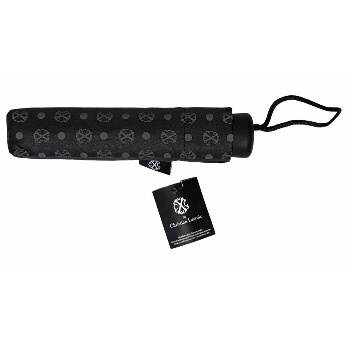Christian Lacroix Black Mini Folding Umbrella