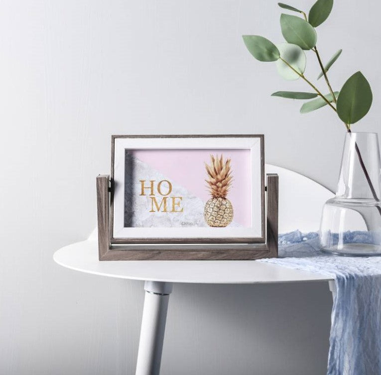 Wood Photo Frame with Mirror