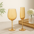Gold Wine & Champagne Glasses