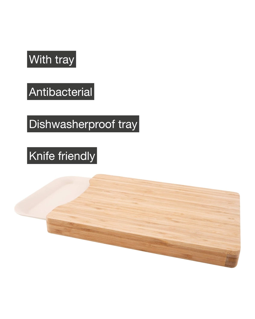 Point-Virgule Bamboo Chopping Board with Tray