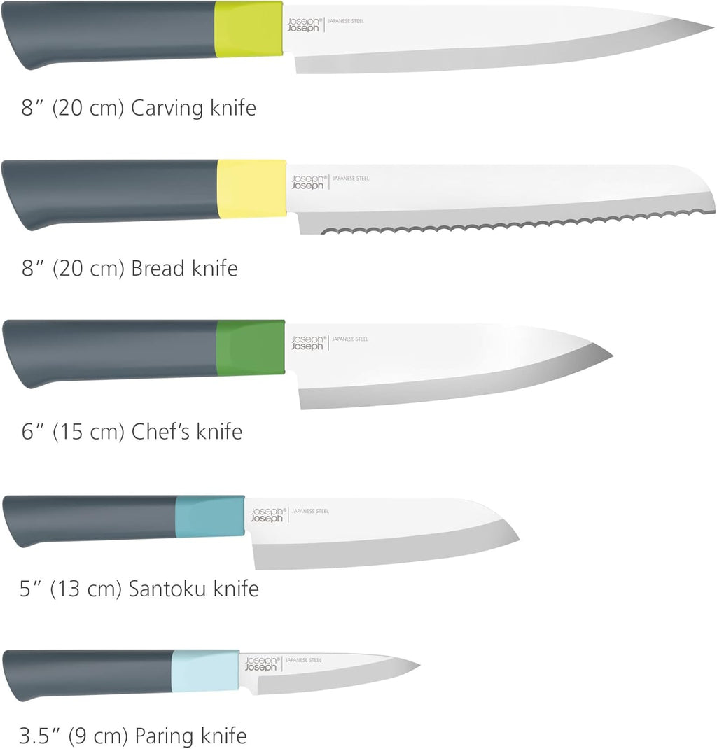 Duo 5-piece Knife Block Set By Joseph Joseph