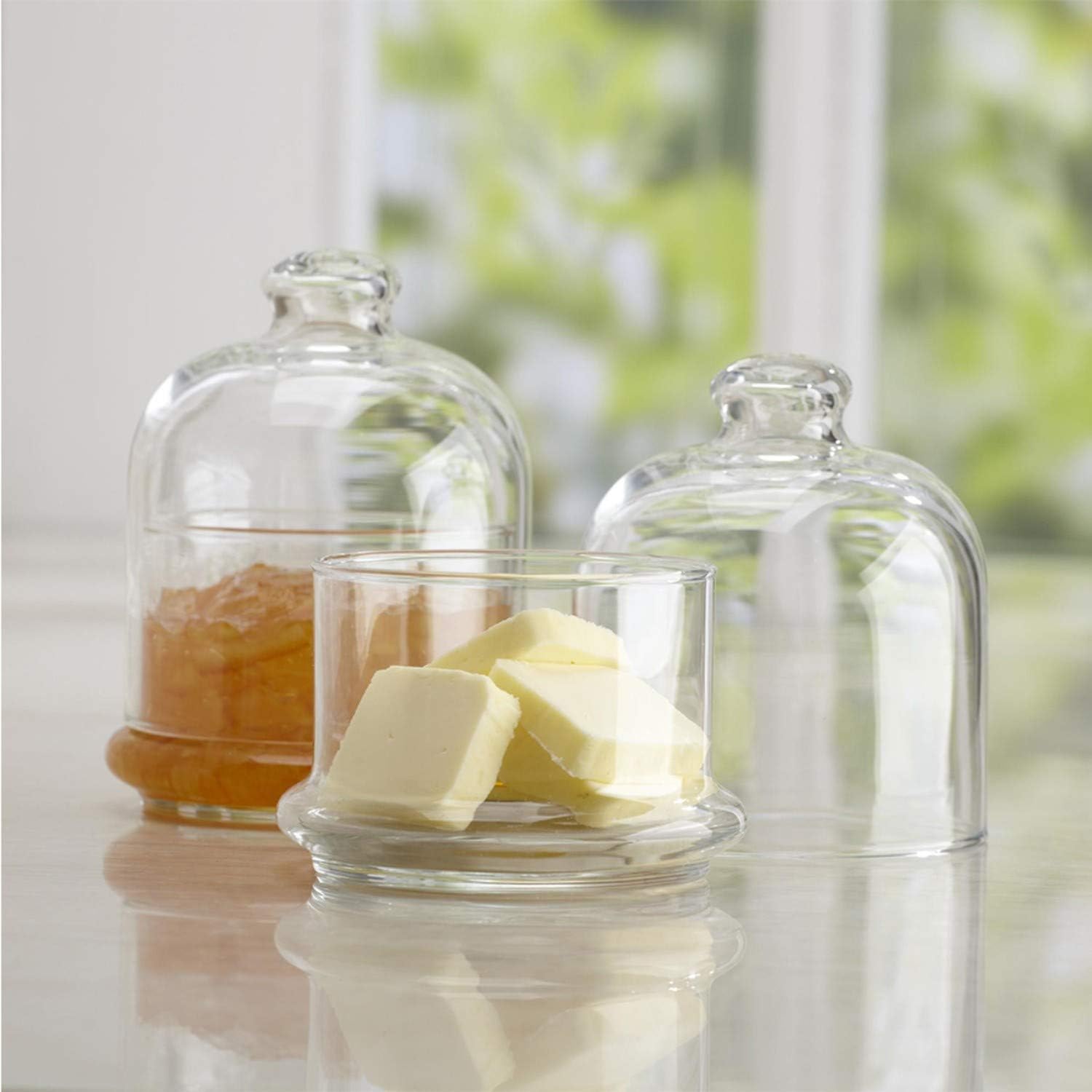Transparent Glass Candy Box with Lid