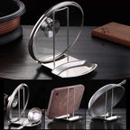 Stainless Steel Pan Lid Holder & Spoon Rest Shelf