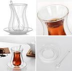 Double-Layer Glass Coffee Cup Set