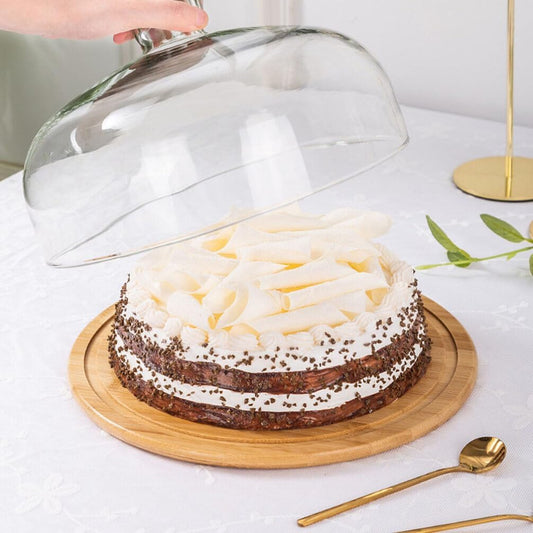 Dome with Wooden Base Cake