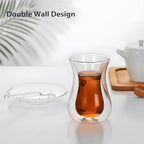 Double-Layer Glass Coffee Cup Set