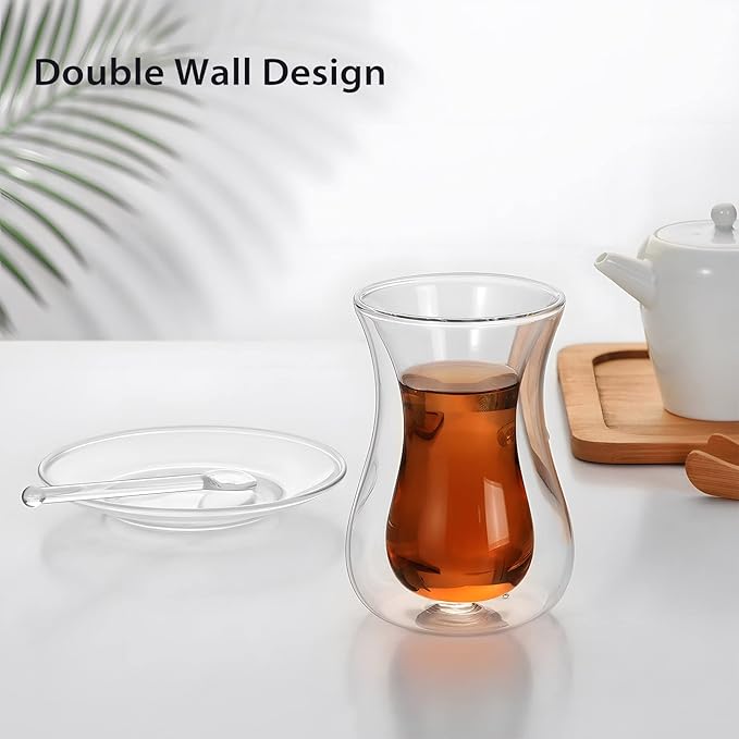 Double-Layer Glass Coffee Cup Set