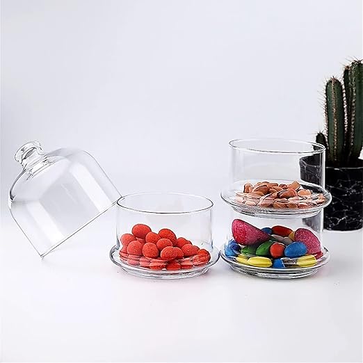 3-Tier Glass Stackable Jar