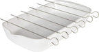 Skewers Dish with 6 Stainless Steel Skewers