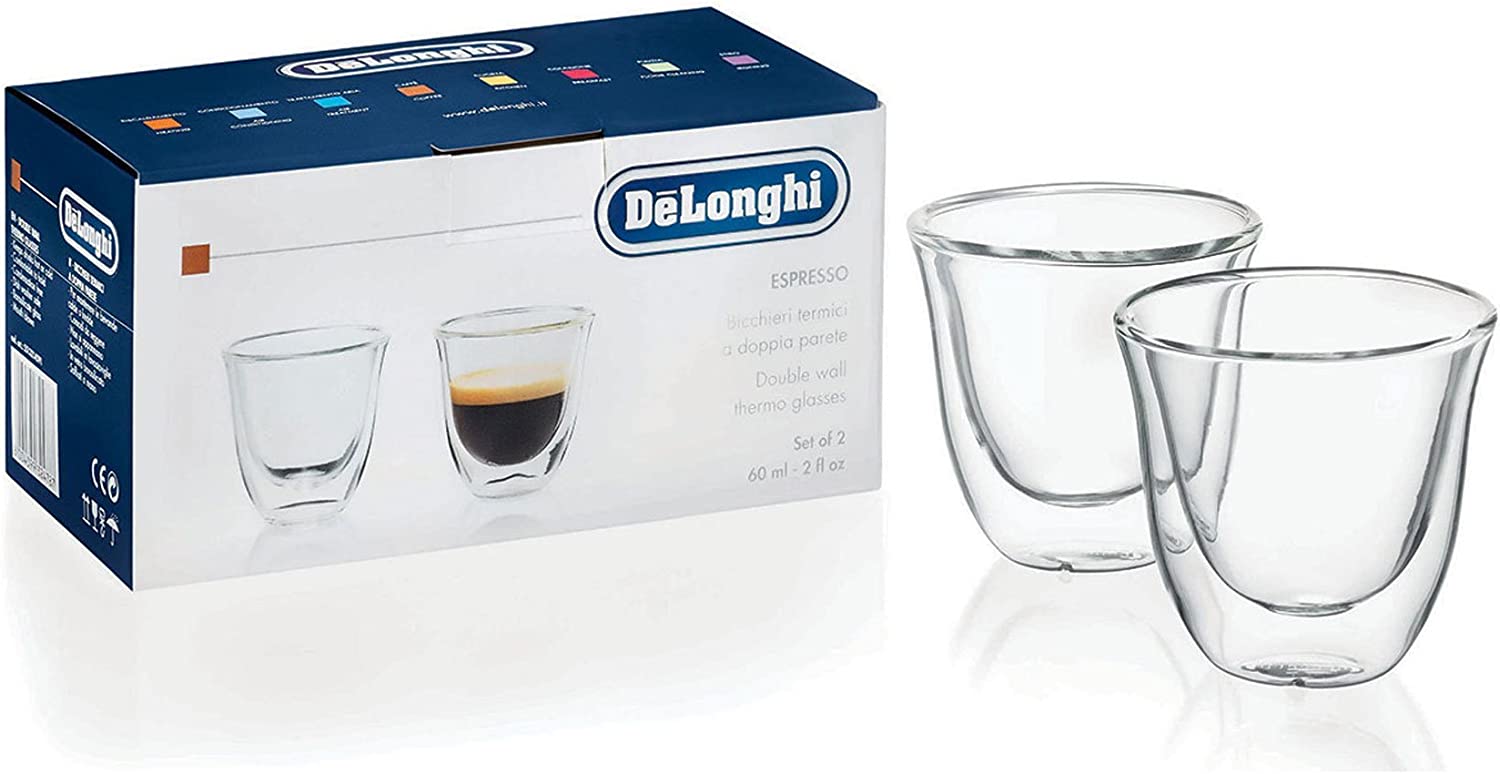 DeLonghi Double Walled Thermo Espresso Glasses Set of 2