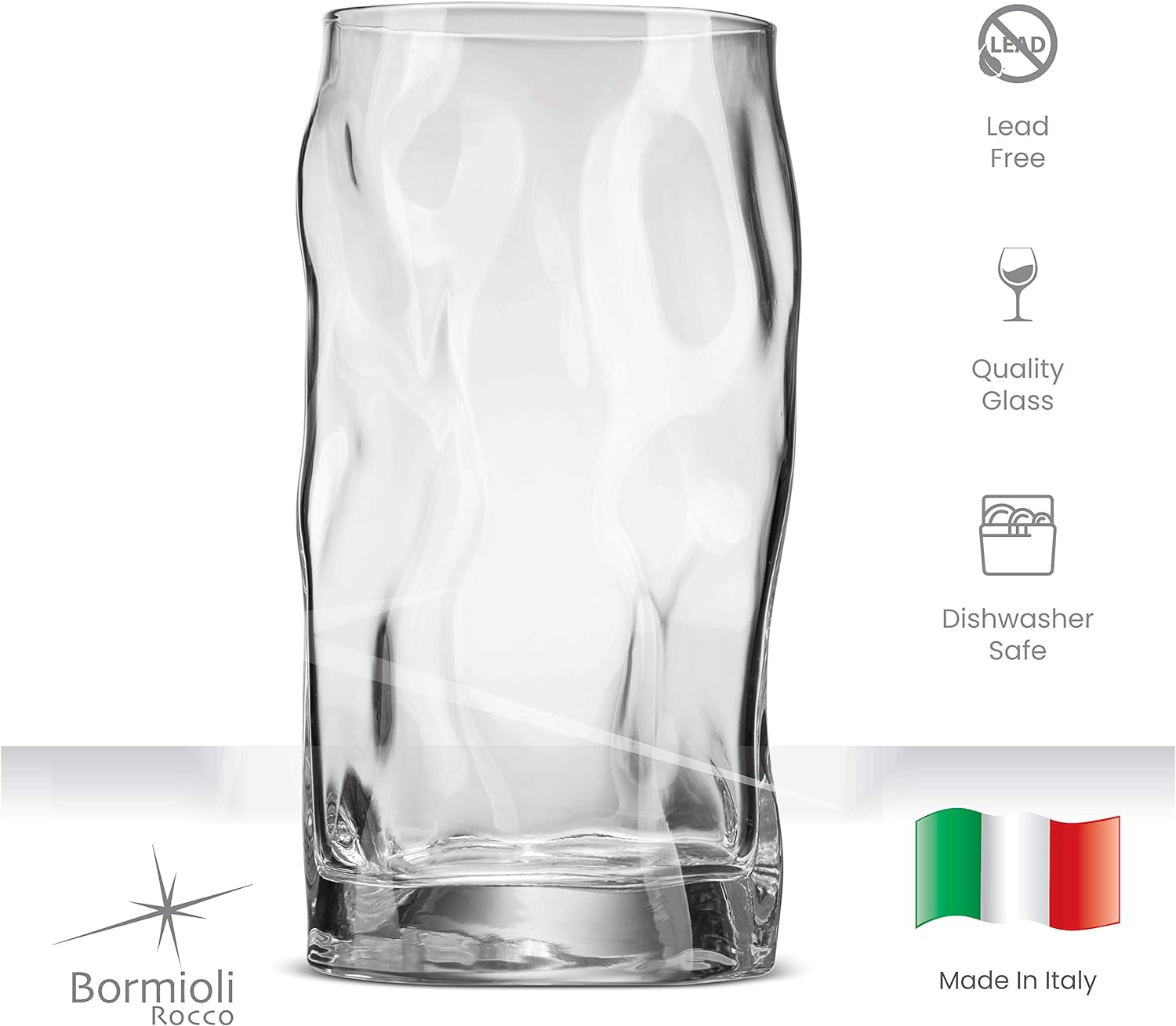 Set of 6 Bormioli Rocco Sorgente Cooler Glass 46cl