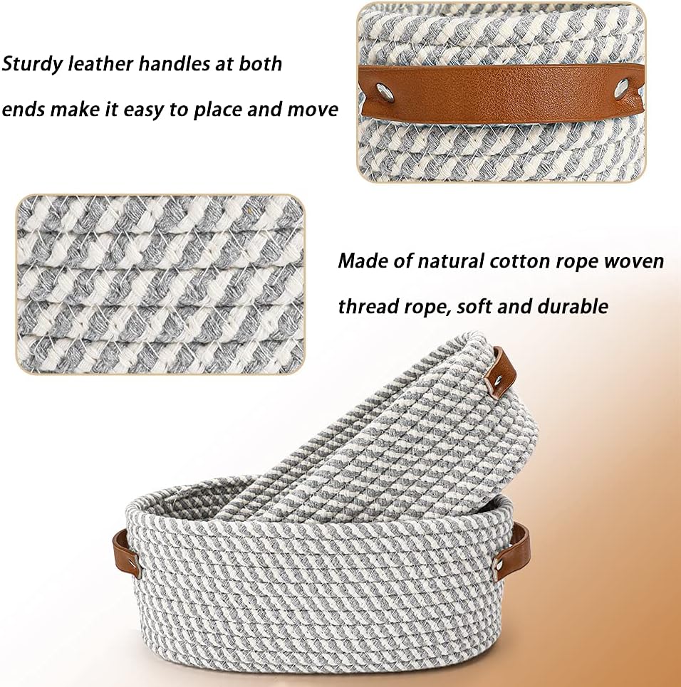 Set Of 2 Rope Storage Basket