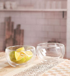 Set of 2 Double-Walled Glass Soup Bowls