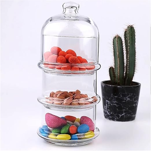 3-Tier Glass Stackable Jar