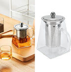 Transparent Square Glass Teapot