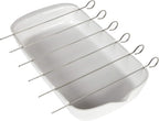 Skewers Dish with 6 Stainless Steel Skewers